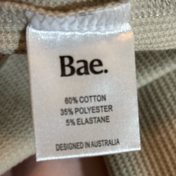 Bae Beige Waffle Knit Long Sleeve Top - Picture 4 of 5